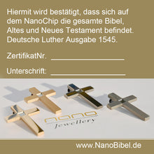 Lade das Bild in den Galerie-Viewer, Nano Bibel (18k Gold, hochglanz, 750er) 8 verschiedene Sprachen