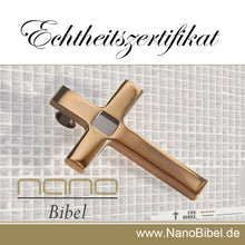 Lade das Bild in den Galerie-Viewer, Nano Bibel (18k Gold, hochglanz, 750er) 8 verschiedene Sprachen