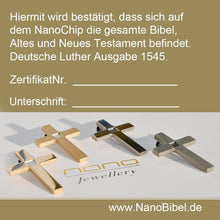 Lade das Bild in den Galerie-Viewer, Nano Bibel Titan (vergoldet, hochglanz) 8 verschiedene Sprachen
